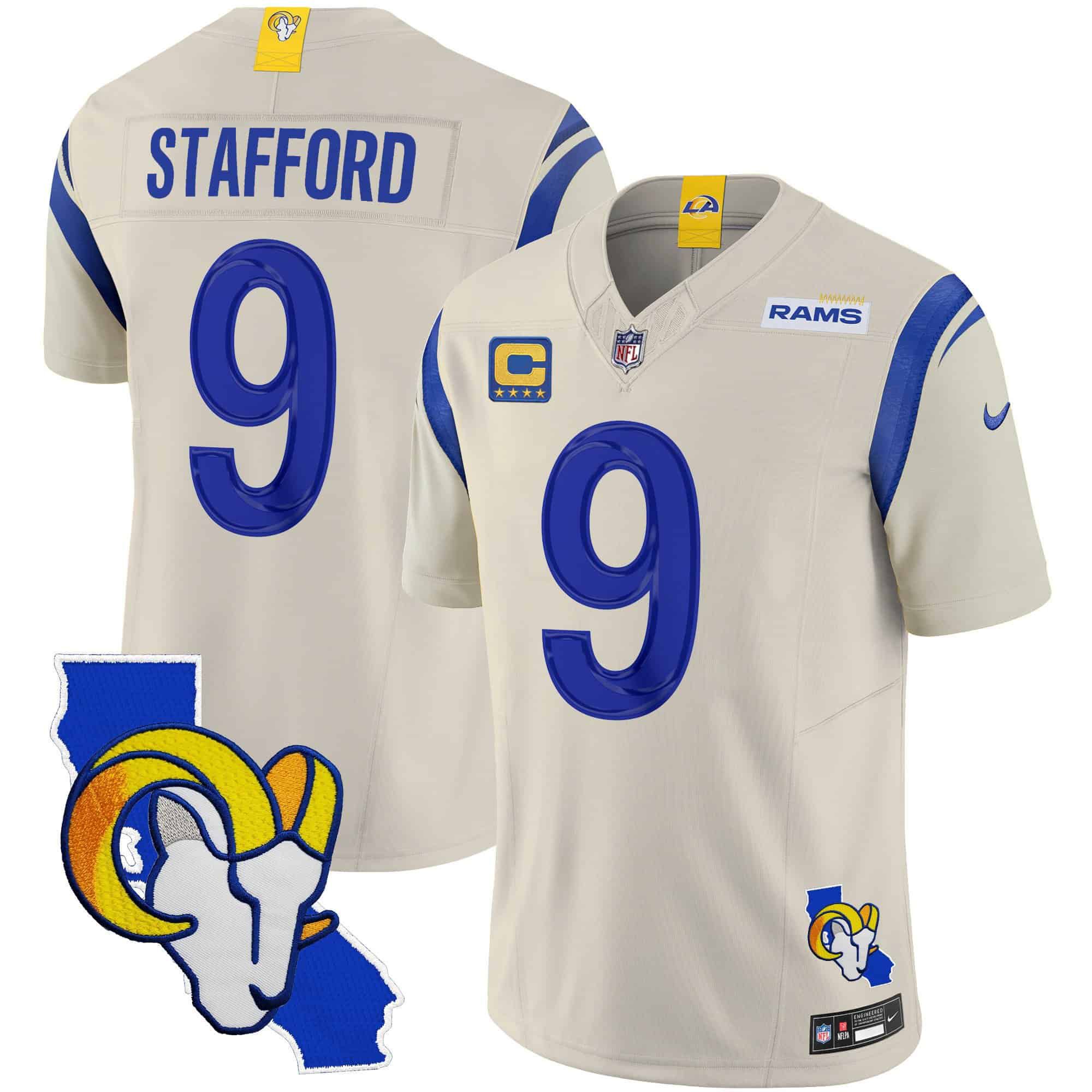 Men Los Angeles Rams #9 Stafford Grey 2024 Nike California Patch Vapor Limited NFL Jersey->indianapolis colts->NFL Jersey
